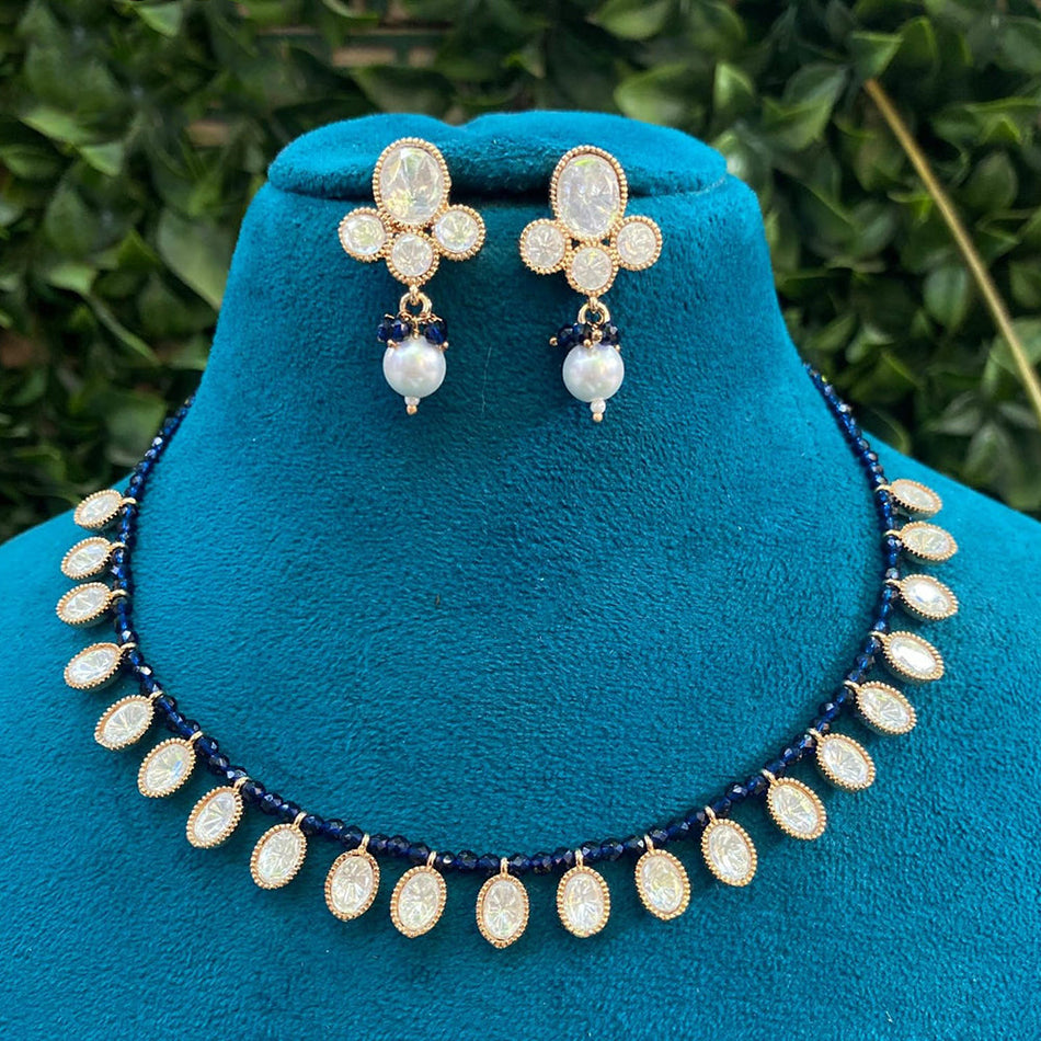 Kundan Choker Necklace in Gold Plated | Bridal Jewellery India