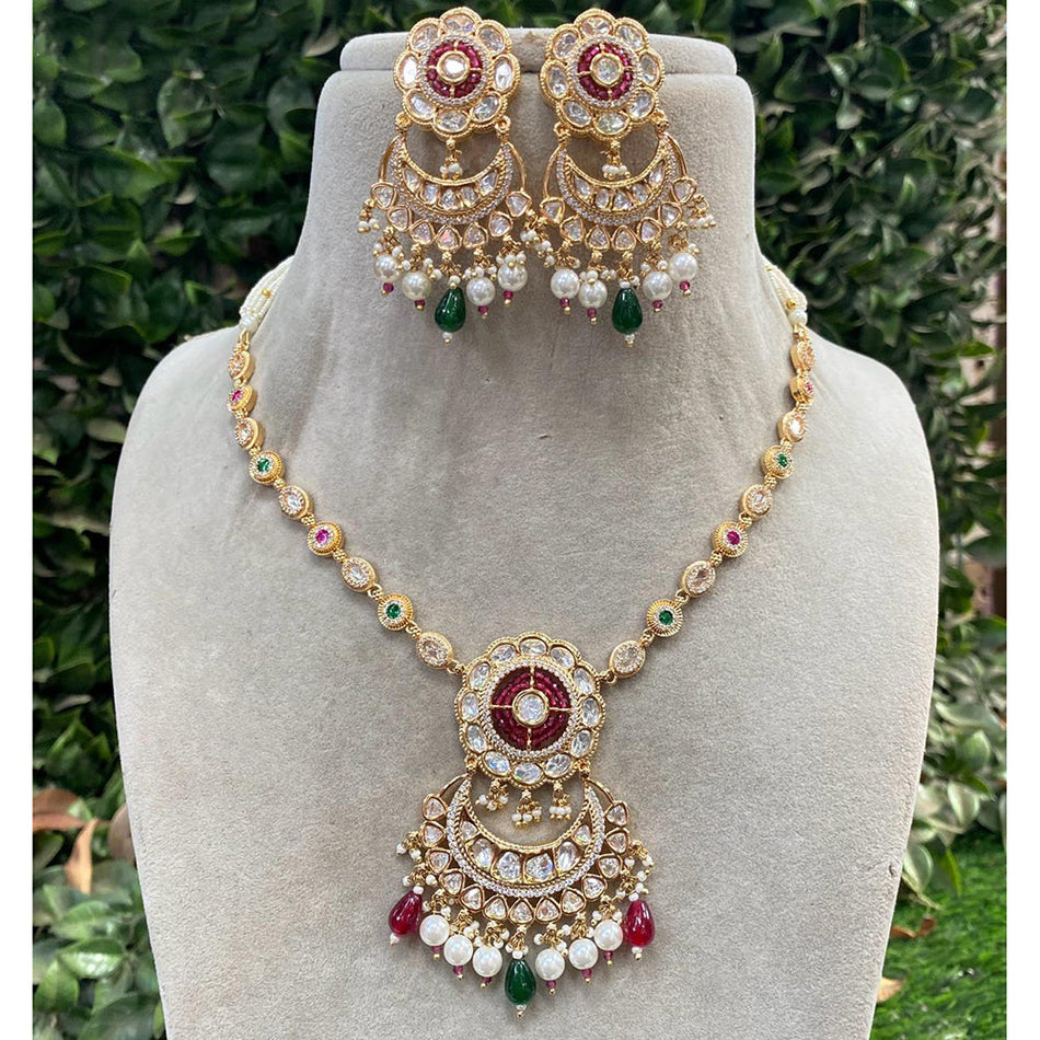 Kundan Choker Necklace in Gold Plated for Bridal | Bridal Jewellery India