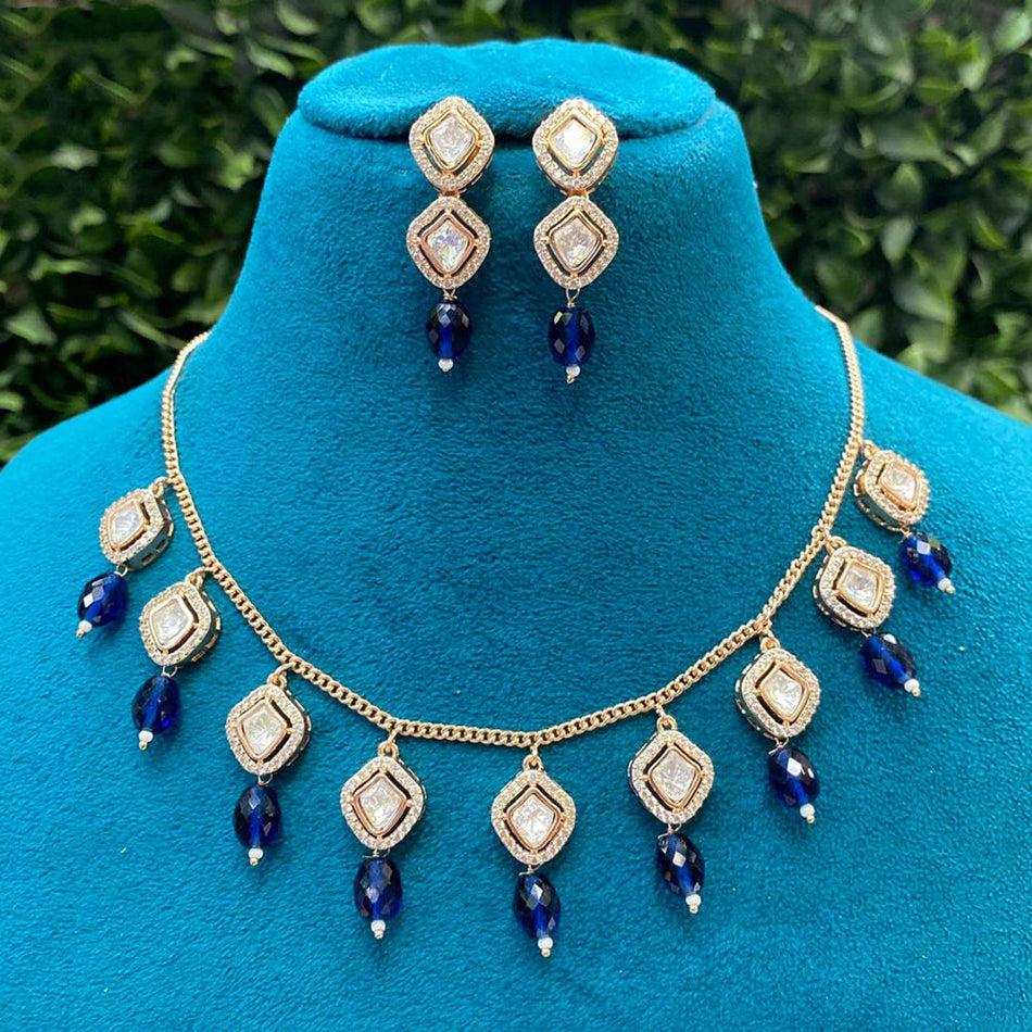 Kundan Choker Necklace in 18K Gold Plated | Bridal Jewellery India