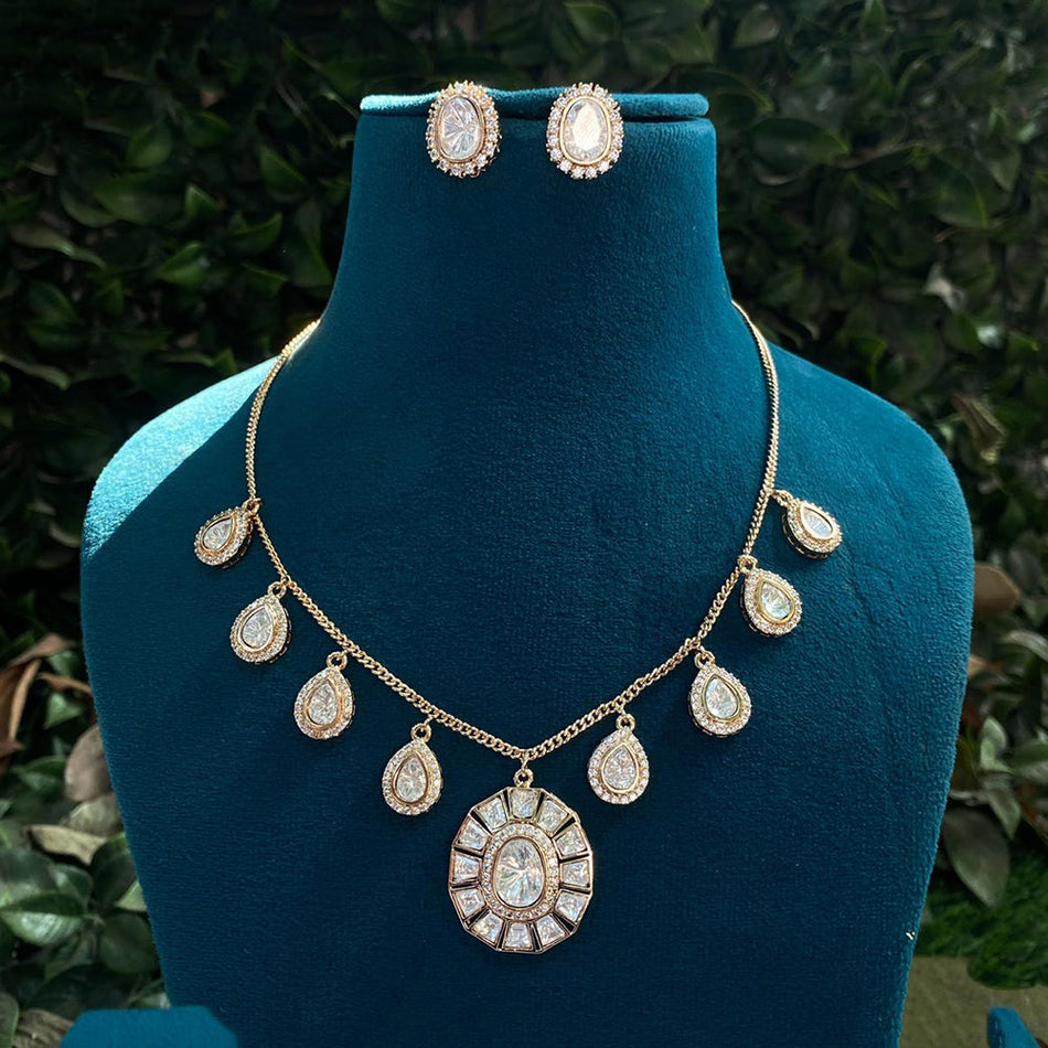 Kundan Choker Necklace in Gold Plated for Bridal | Bridal Jewellery India