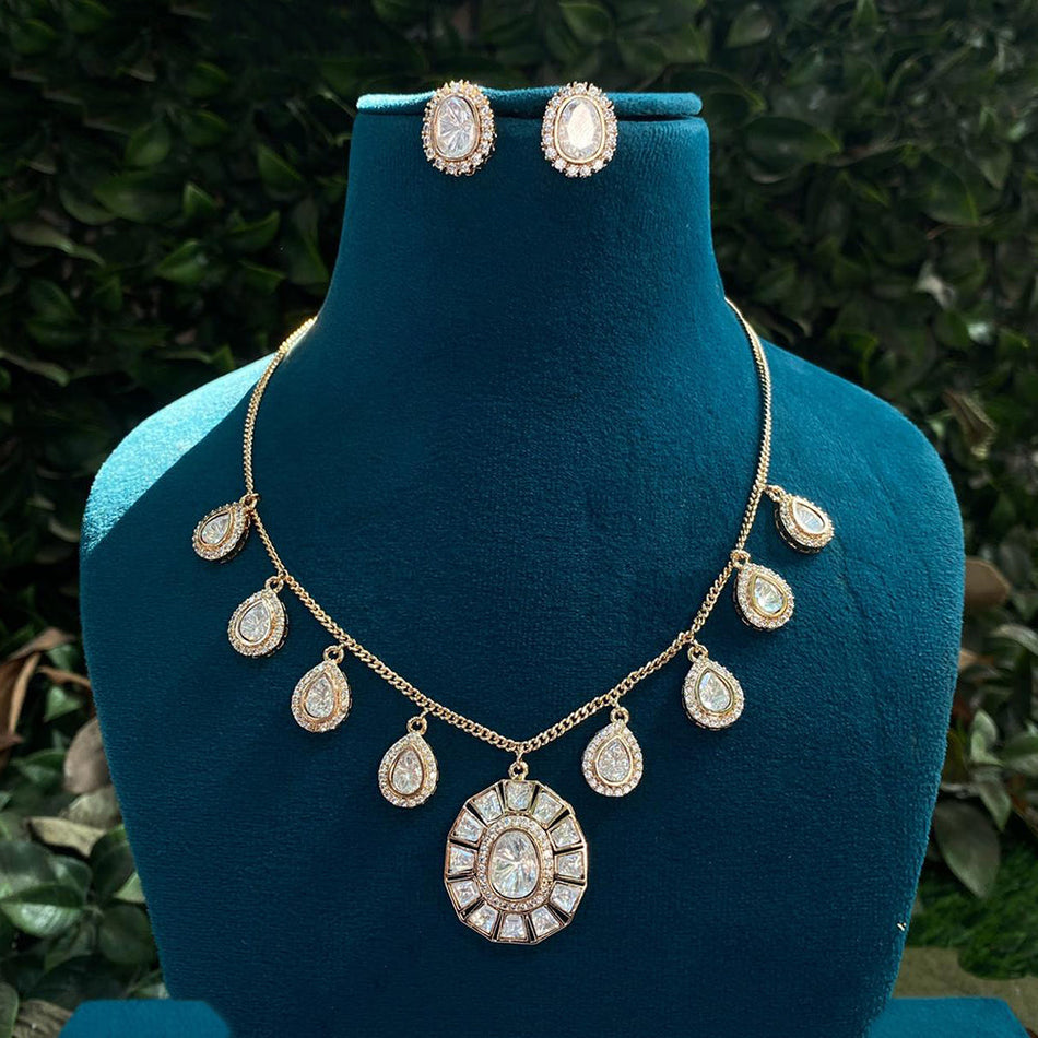 Kundan Choker Necklace in Gold Plated for Bridal | Bridal Jewellery India