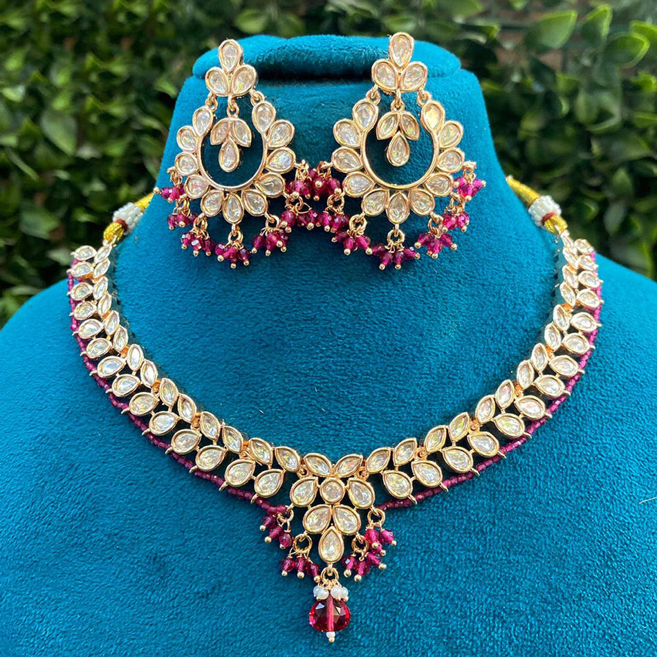Kundan Necklace in  Gold Plated for Bridal | Bridal Jewellery India