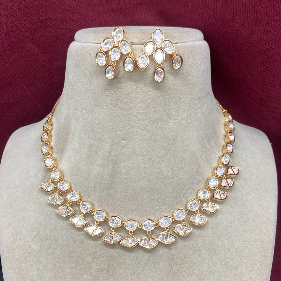 Kundan Necklace in Gold Plated Silver | Bridal Jewellery India