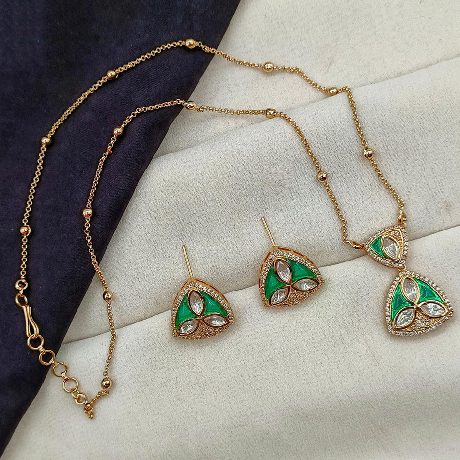 Kundan Necklace in  Gold Plated | Bridal Jewellery India