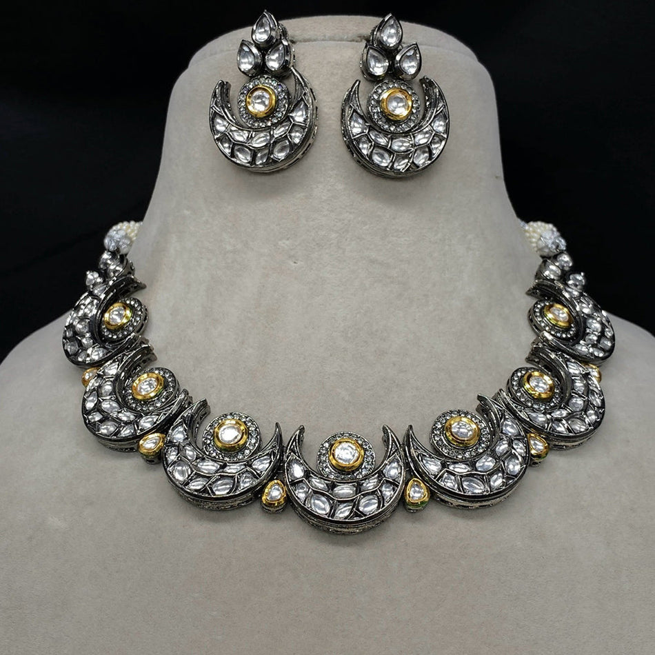 Kundan Necklace in Gold Plated Silver for Bridal | Bridal Jewellery India