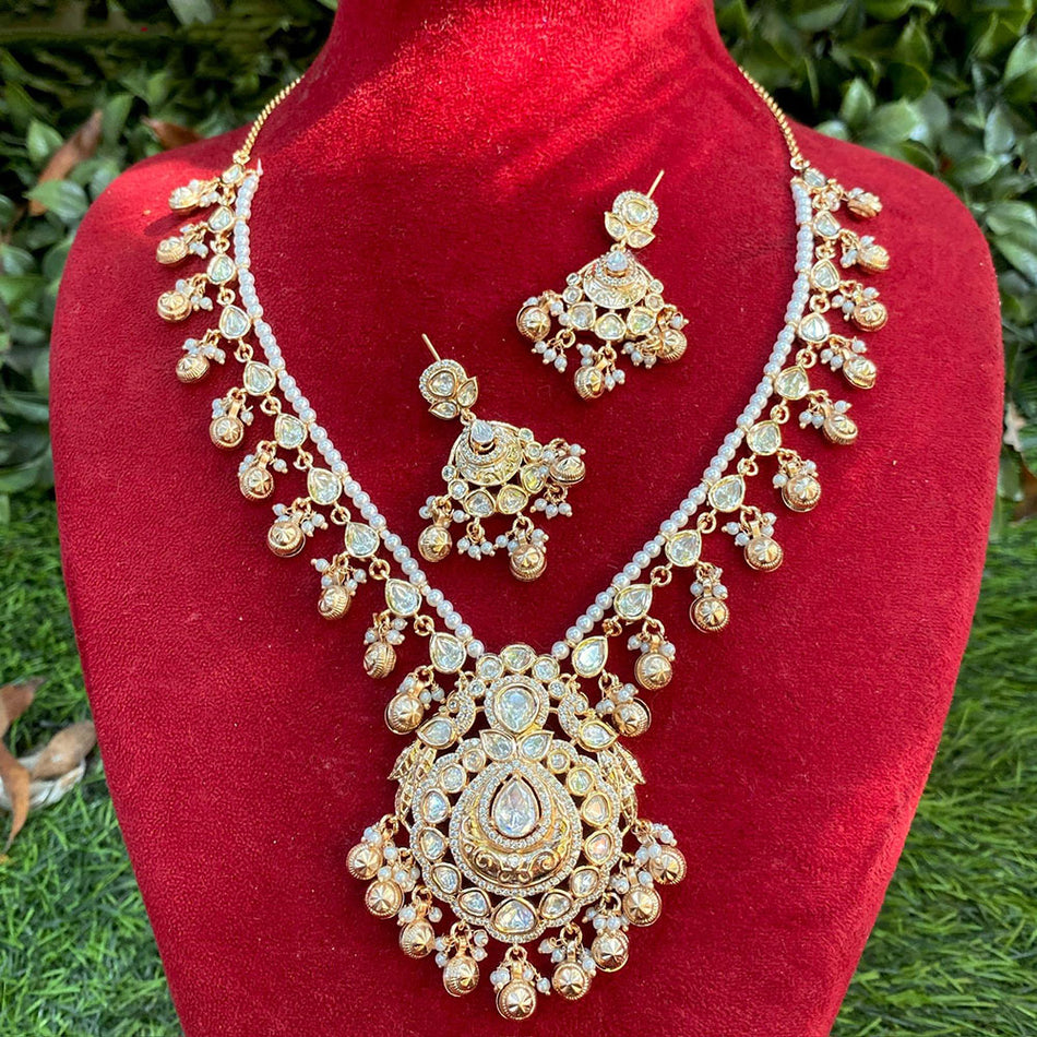 Kundan Necklace in  Gold Plated | Bridal Jewellery India