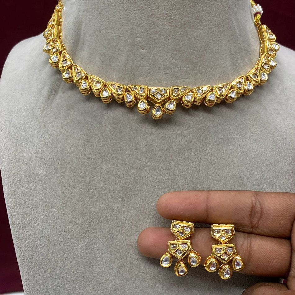 Kundan Necklace in Silver for Festive Occasions | Bridal Jewellery India