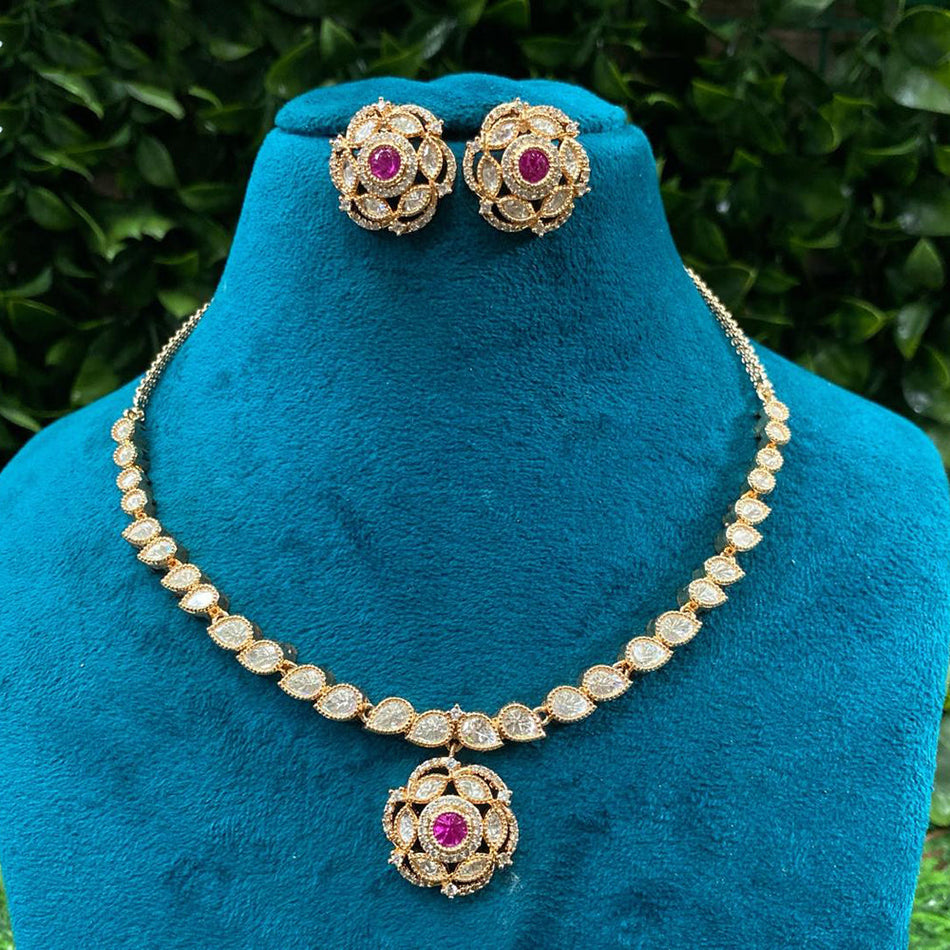 Kundan Choker Necklace in Gold Plated for Bridal Wear | Bridal Jewellery India