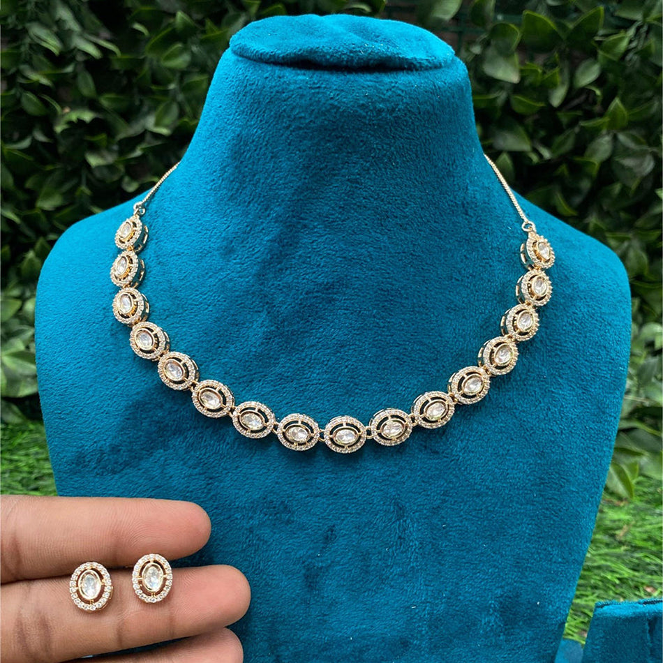 Regal Look Polki Kundan Necklace in Gold Plated for Special | Bridal Jewellery India