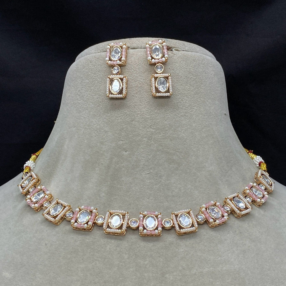 Kundan Choker Necklace in Gold Plated for Bridal | Bridal Jewellery India