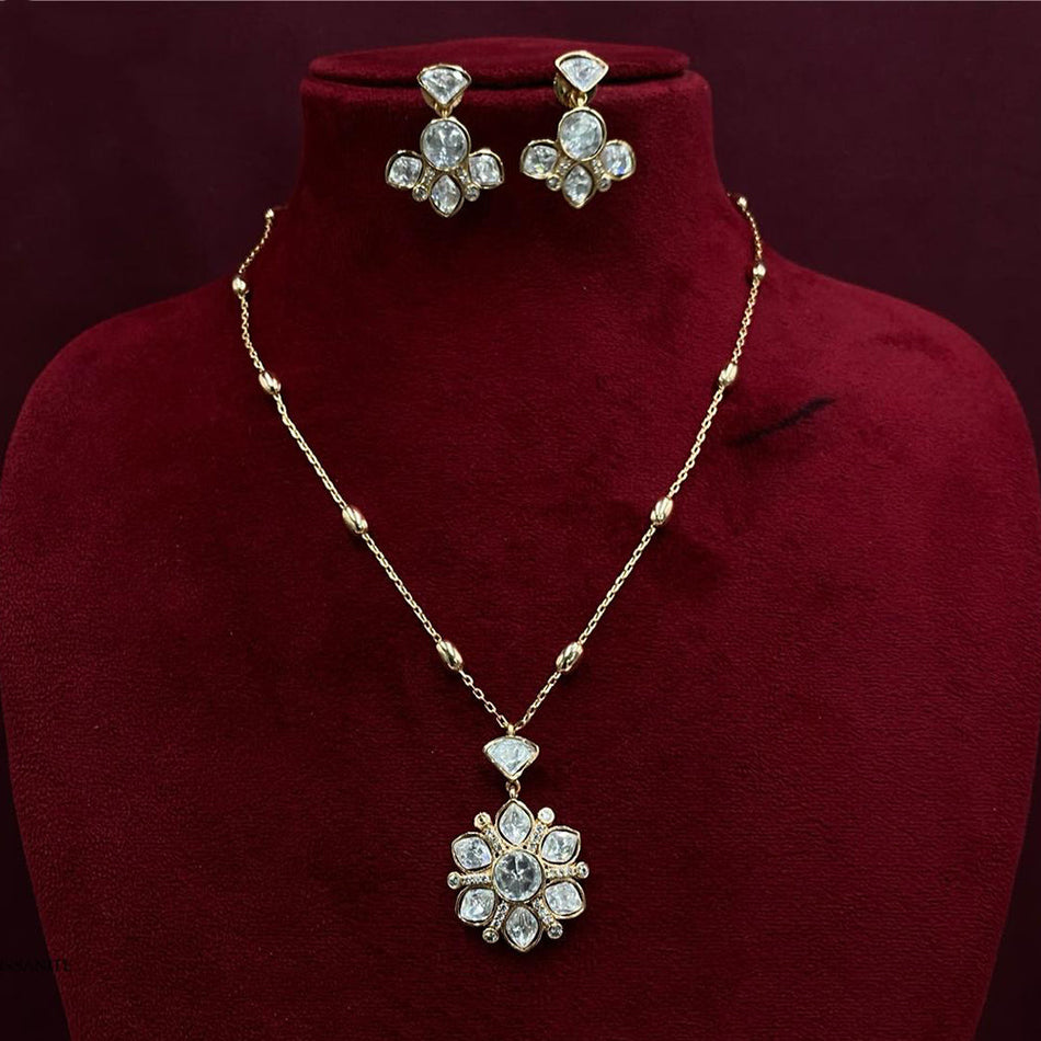 Kundan Choker Necklace in Gold Plated with Polki Stones | Bridal Jewellery India