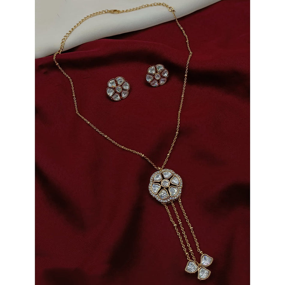Designer Kundan Necklace in Gold Plated | Bridal Jewellery India