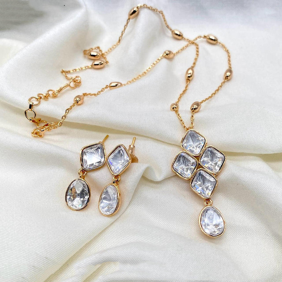 Designer Kundan Necklace in Gold Plated | Bridal Jewellery India