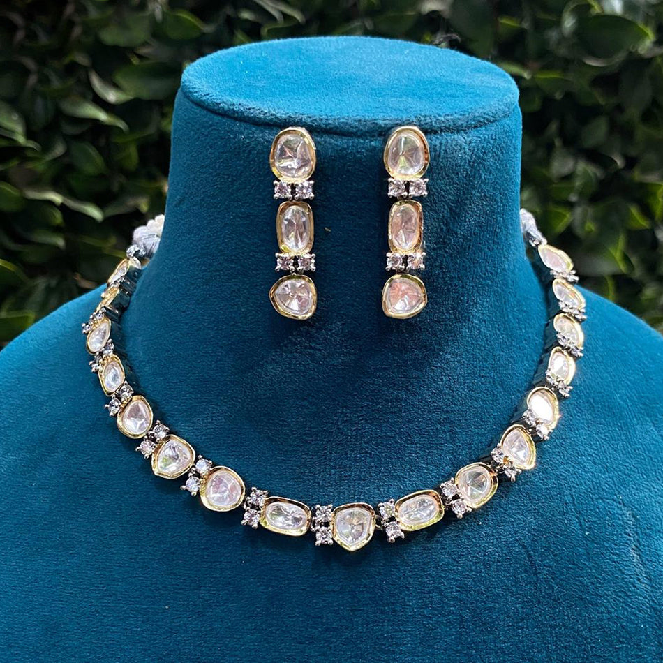 Designer Kundan Necklace in Gold Plated | Bridal Jewellery India