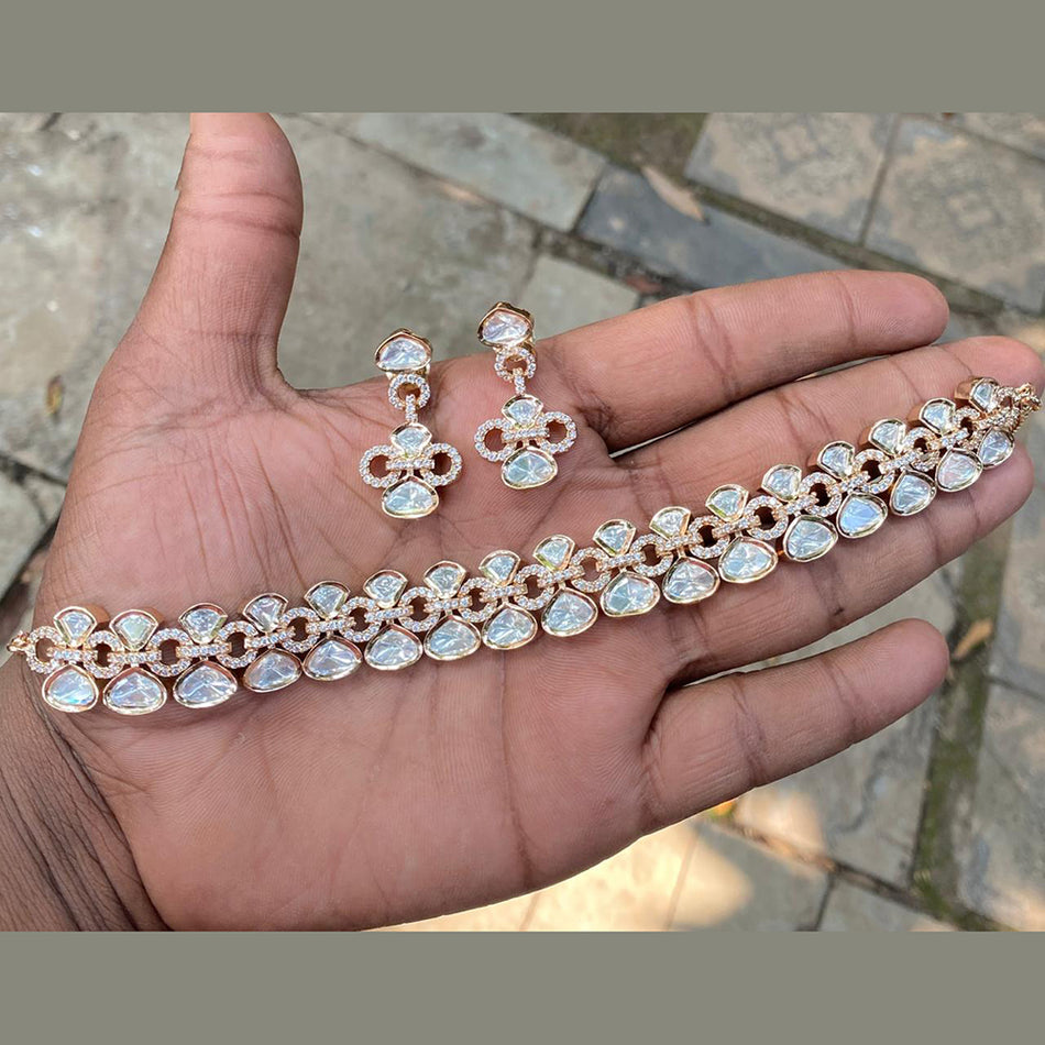 Kundan Choker Necklace in Gold Plated | Bridal Jewellery India