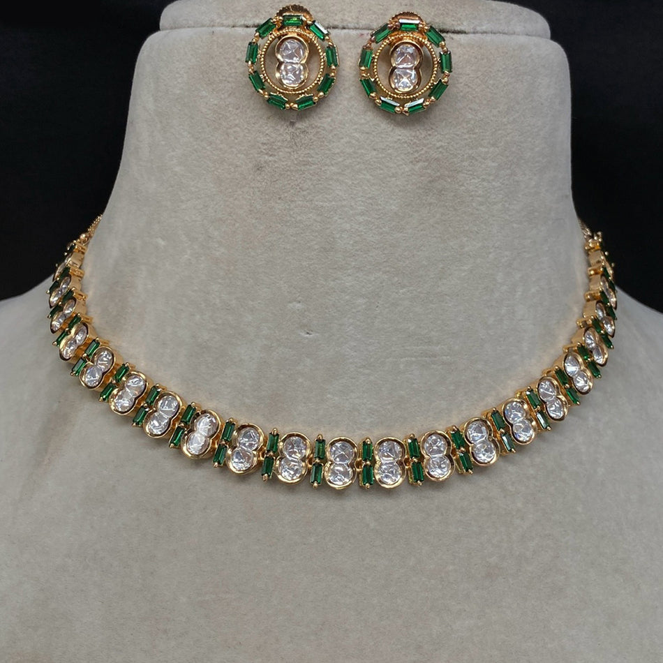 Designer Kundan Necklace in Gold Plated | Bridal Jewellery India
