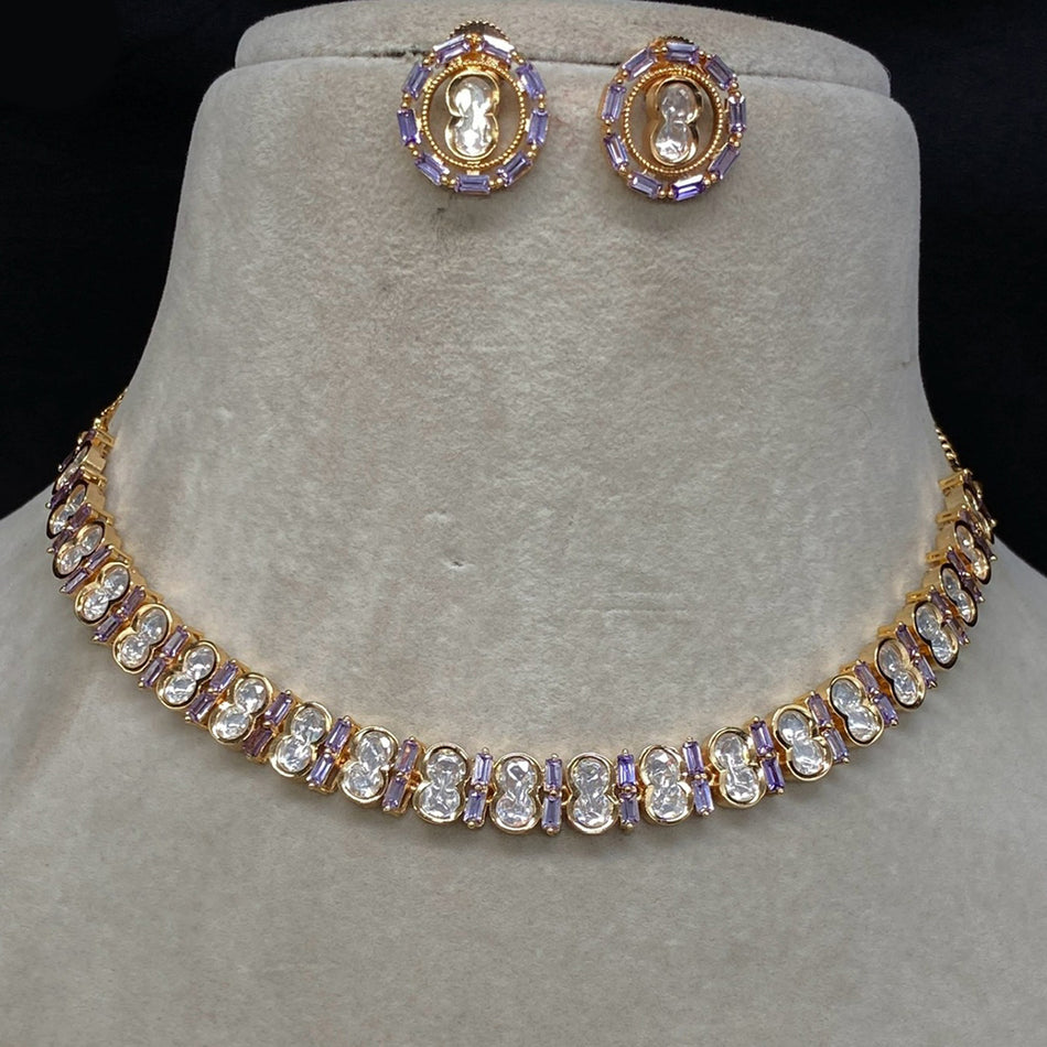 Designer Kundan Necklace in Gold Plated | Bridal Jewellery India