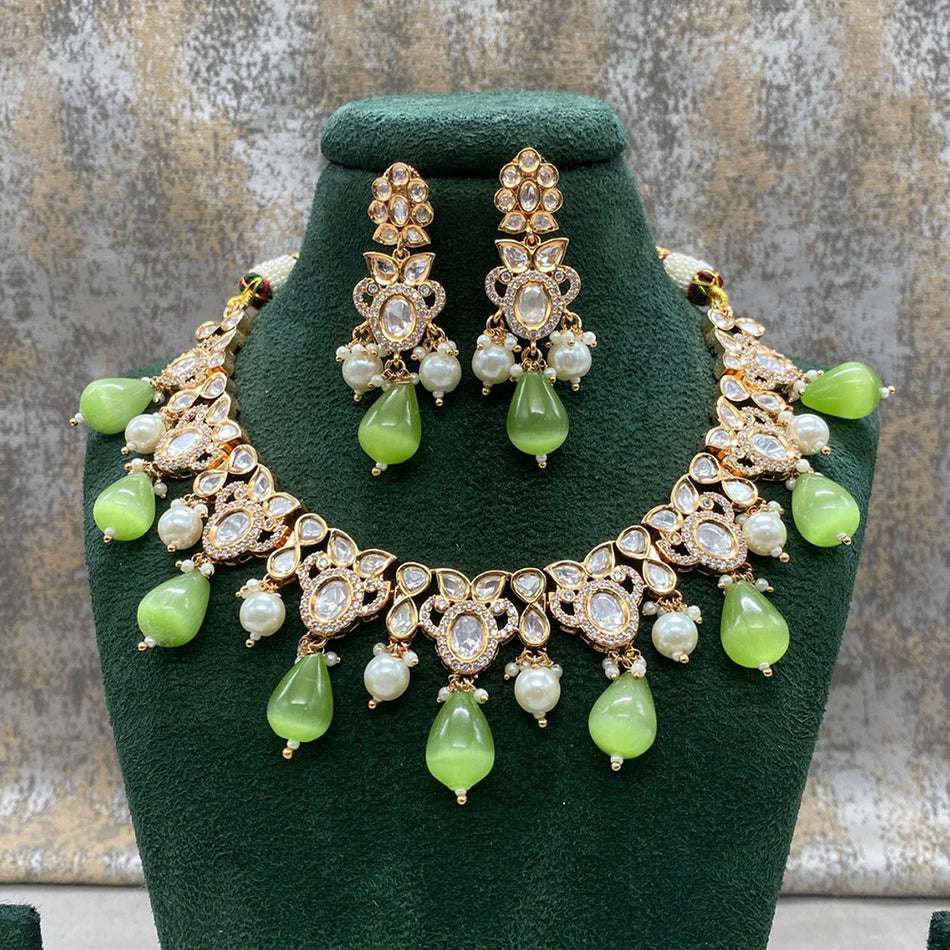 Kundan Necklace in Gold Plated | Bridal Jewellery India