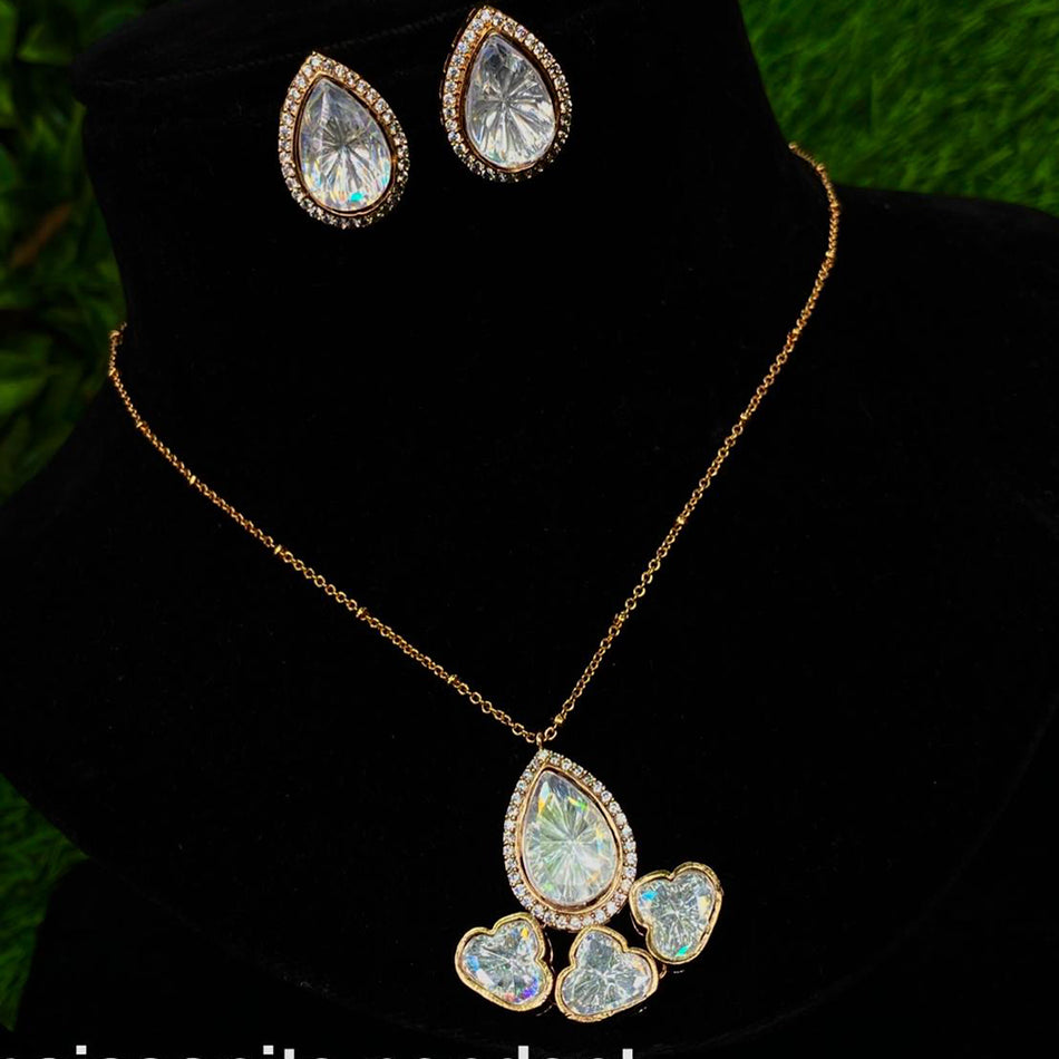 Designer Kundan Necklace in Gold Plated | Bridal Jewellery India