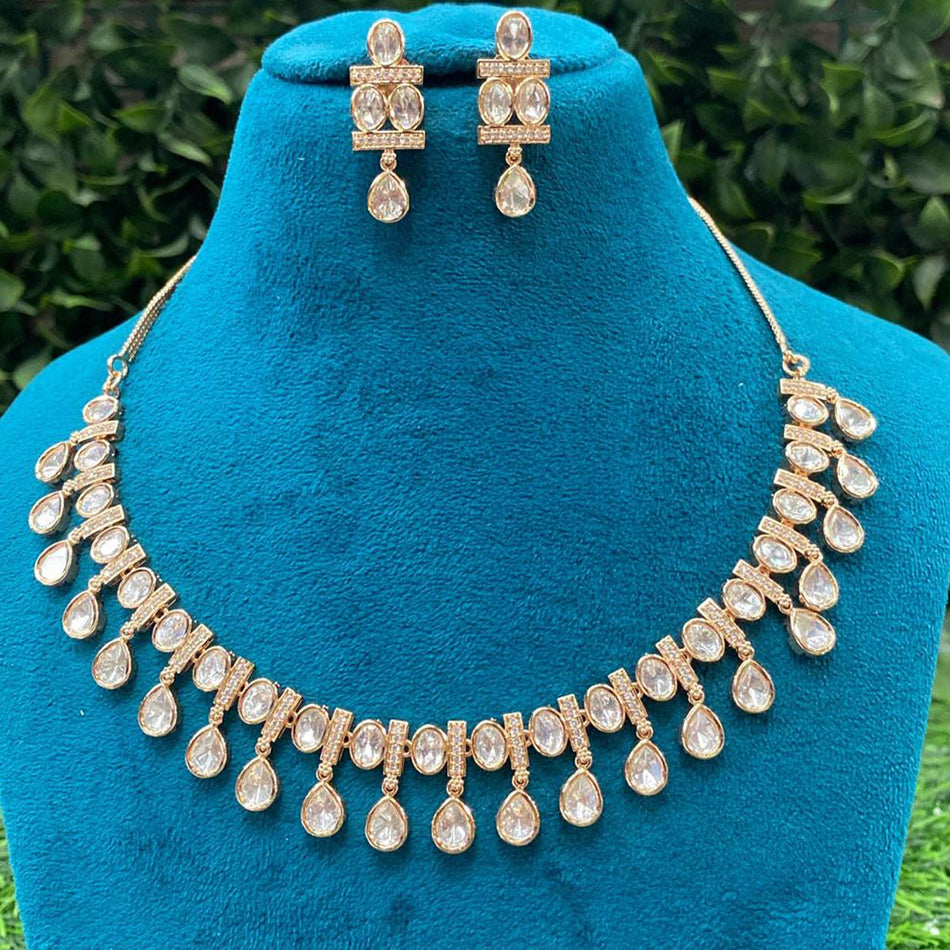 Kundan Necklace in Sterling Silver | Bridal Jewellery India