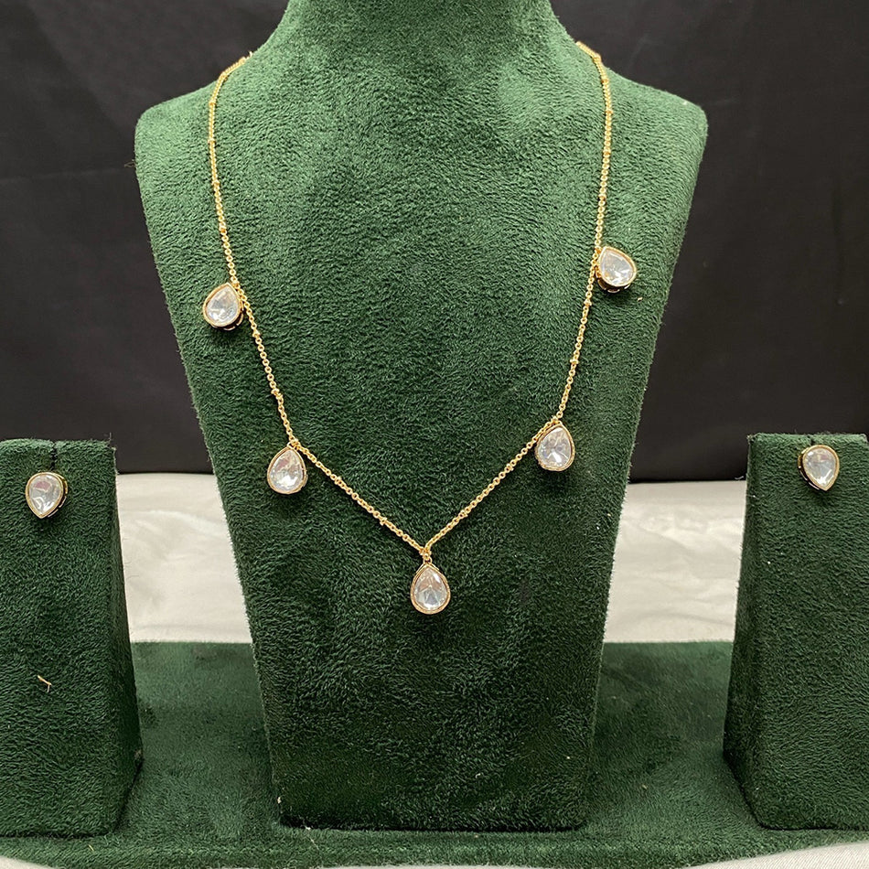Kundan Necklace in Sterling Silver | Bridal Jewellery India
