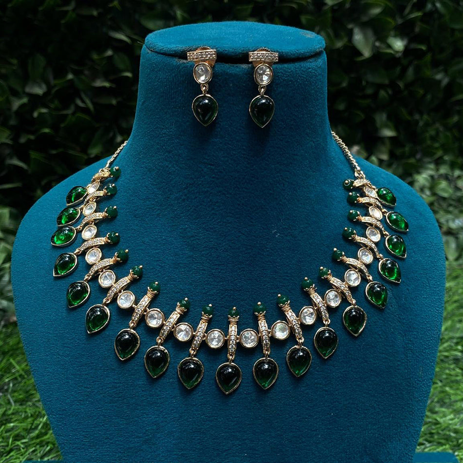 Kundan Choker Necklace in Gold Plated for Bridal Wear | Bridal Jewellery India