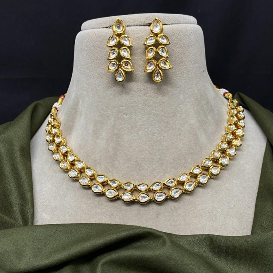 Kundan Necklace in Sterling Silver | Bridal Jewellery India