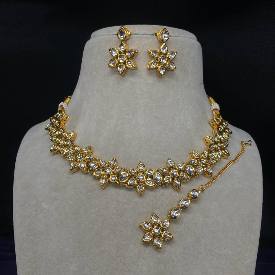 Kundan Necklace in Gold Plated | Bridal Jewellery India