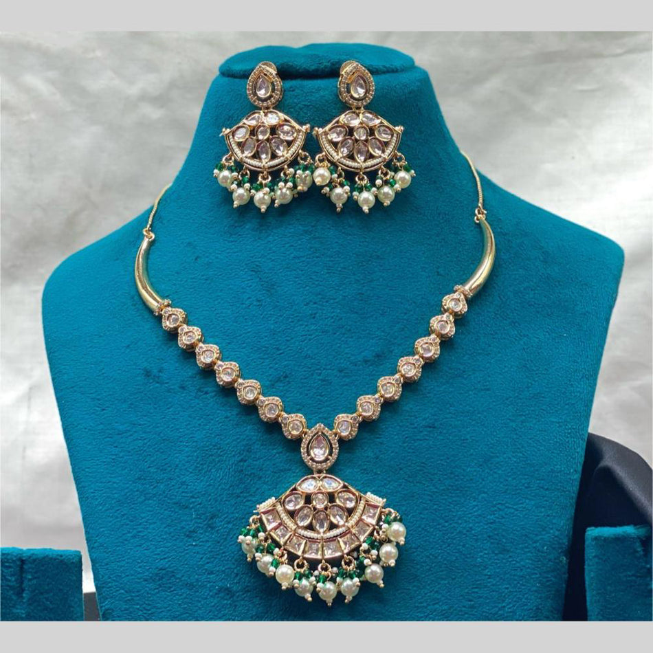 Kundan Choker Necklace in Platinum | Bridal Jewellery India