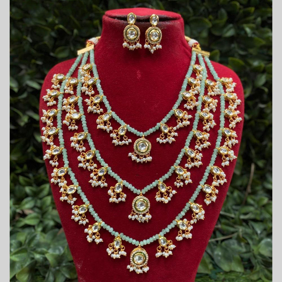Kundan Choker Necklace in White Gold Plated | Bridal Jewellery India