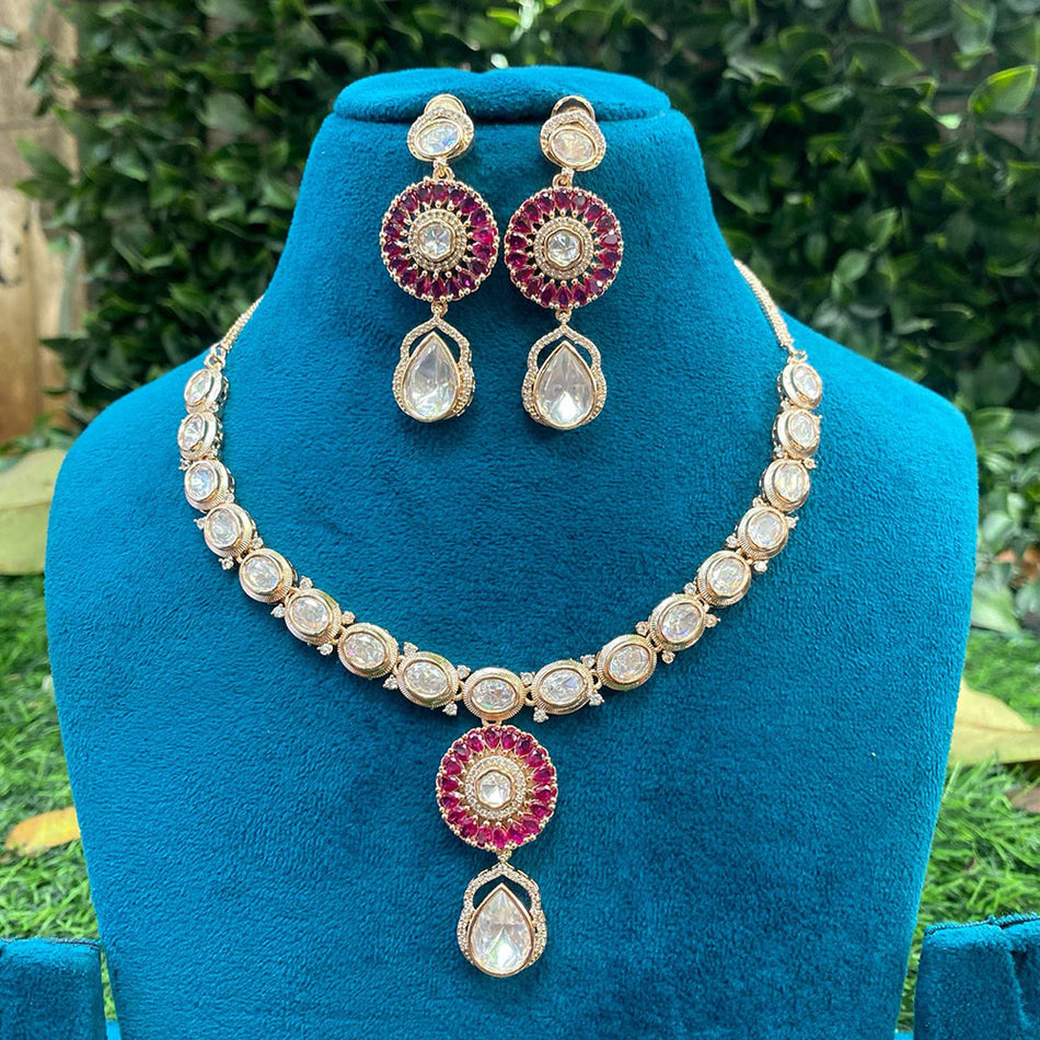 Kundan Choker Necklace in 14K Gold Plated | Bridal Jewellery India
