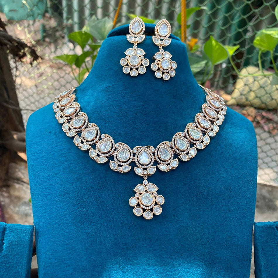 Kundan Choker Necklace in Gold Plated | Bridal Jewellery India