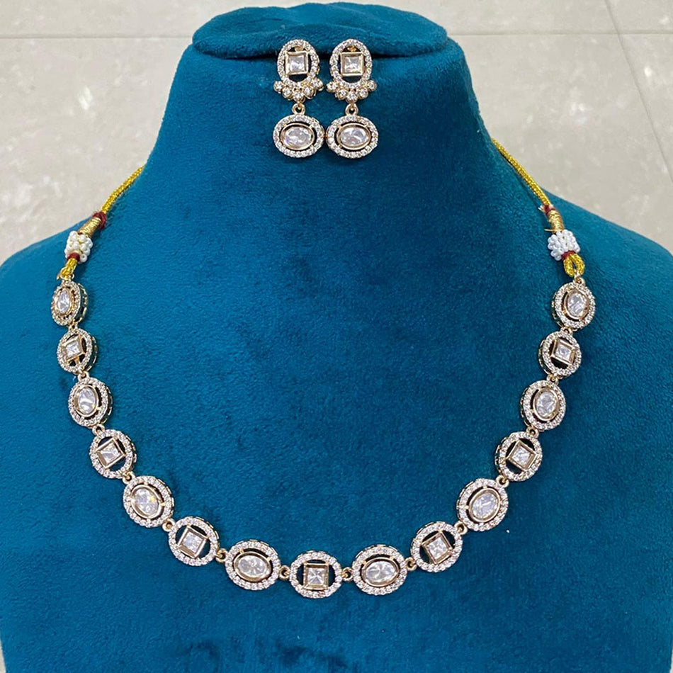 Kundan Necklace in 18K Gold Plated | Bridal Jewellery India