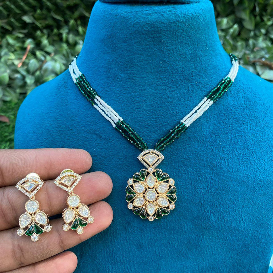 Kundan Choker Necklace in Silver | Bridal Jewellery India