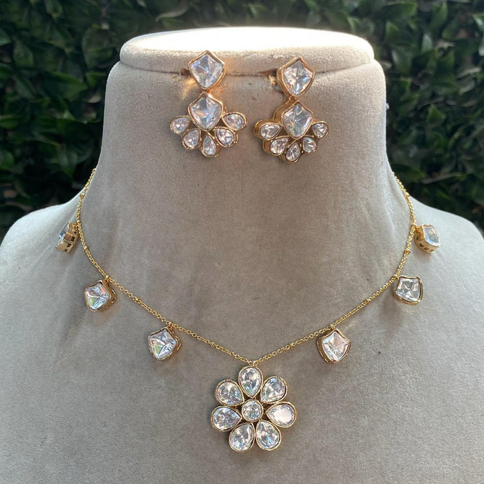 Kundan Choker Necklace in Gold Plated | Bridal Jewellery India