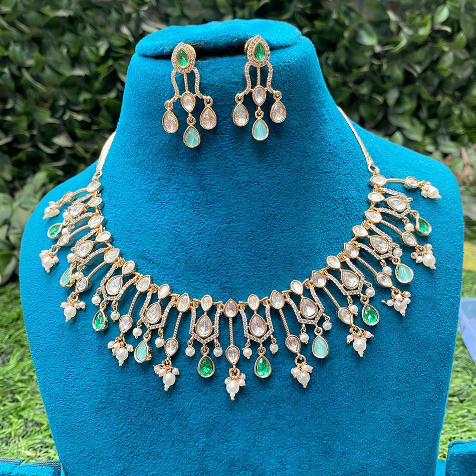 Kundan Choker Necklace in Gold Plated for Bridal | Bridal Jewellery India