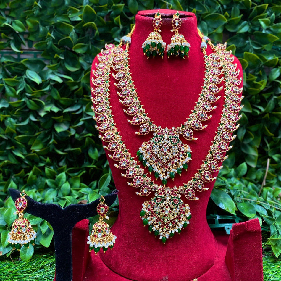 Pota Stone Choker in Rose Gold Plated | Bridal Jewellery India