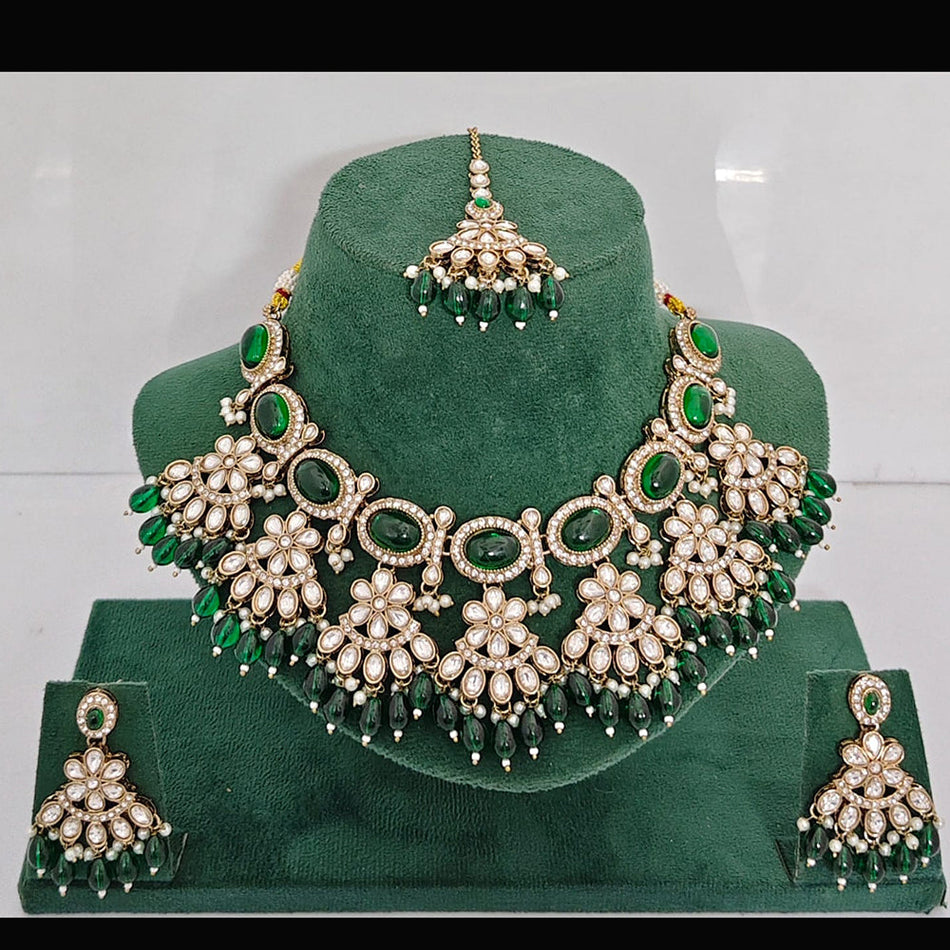 Heritage Pota Necklace in Gold Tone | Bridal Jewellery India