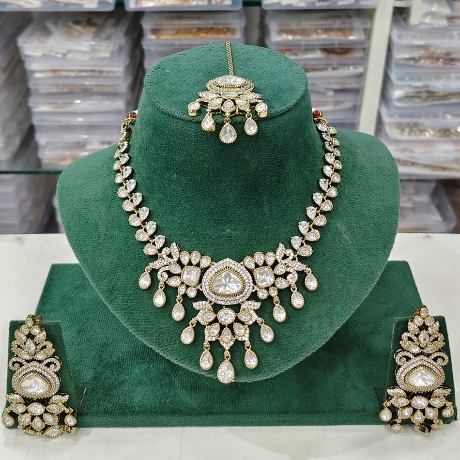 Kundan Choker Necklace in Gold Plated for Bridal | Bridal Jewellery India