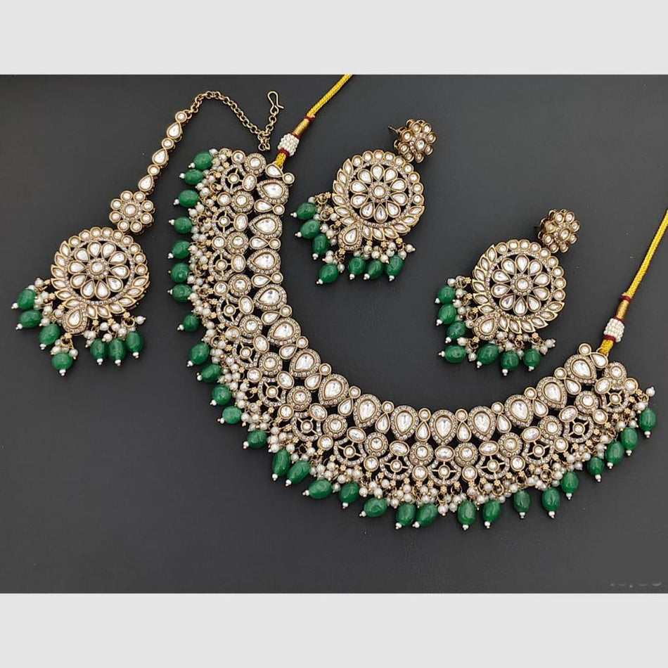 Designer Pota Pearl Necklace in Gold Tone | Bridal Jewellery India