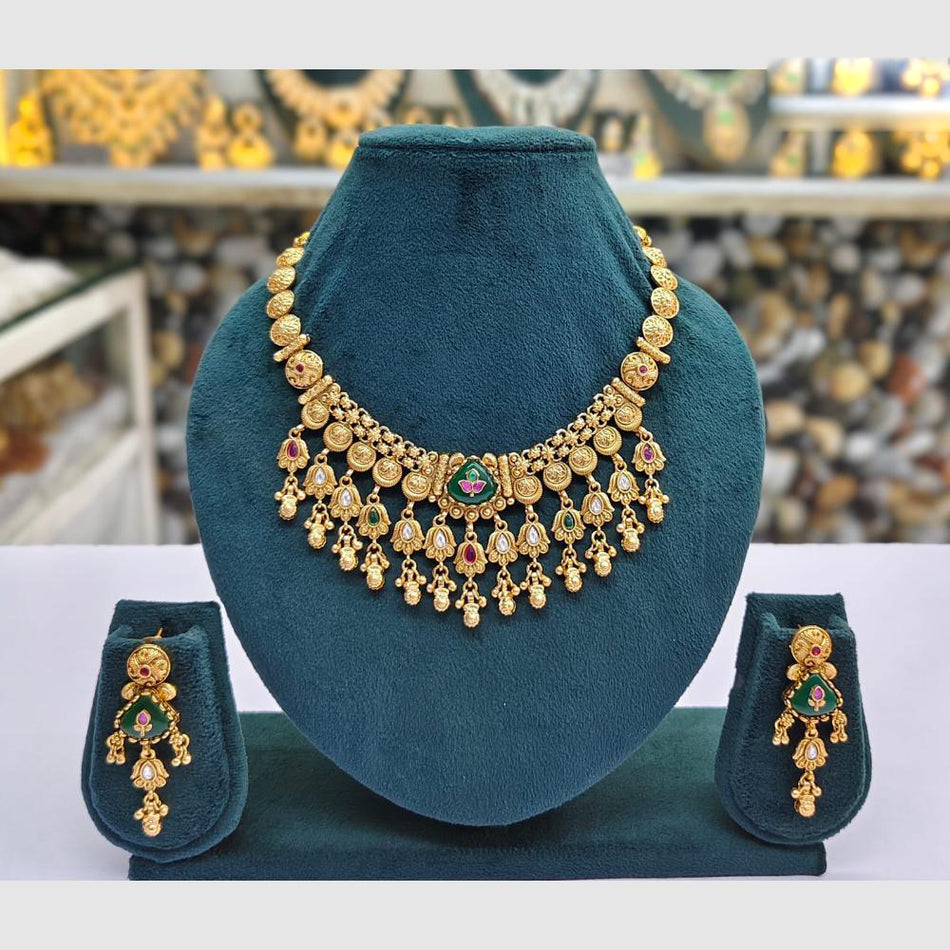 Pota Necklace in Oxidised Silver | Bridal Jewellery India