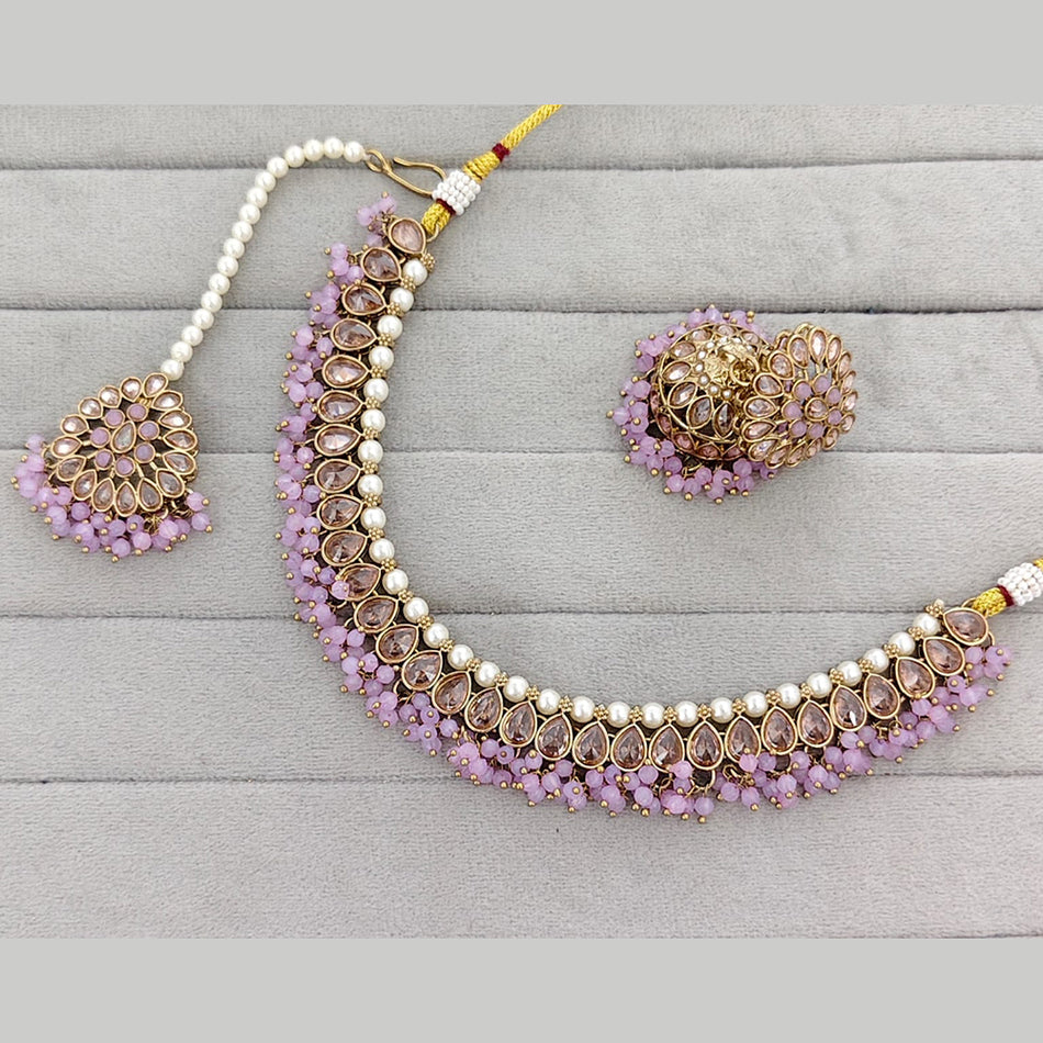 Crystal Stone   Pearl Necklace for Festive Wear | Bridal Jewellery India
