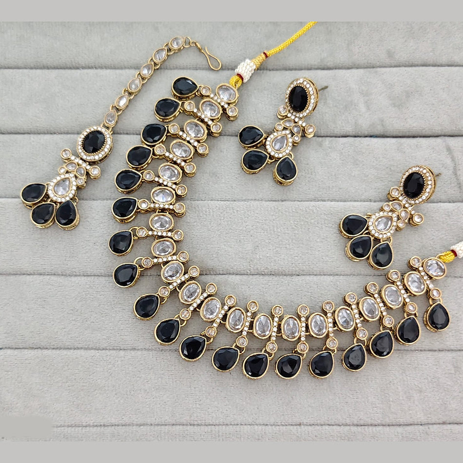 Crystal Stone Necklace Set for Festive Occasions | Bridal Jewellery India