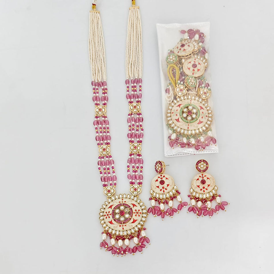 Meenakari Necklace in 14K Gold Plated | Bridal Jewellery India