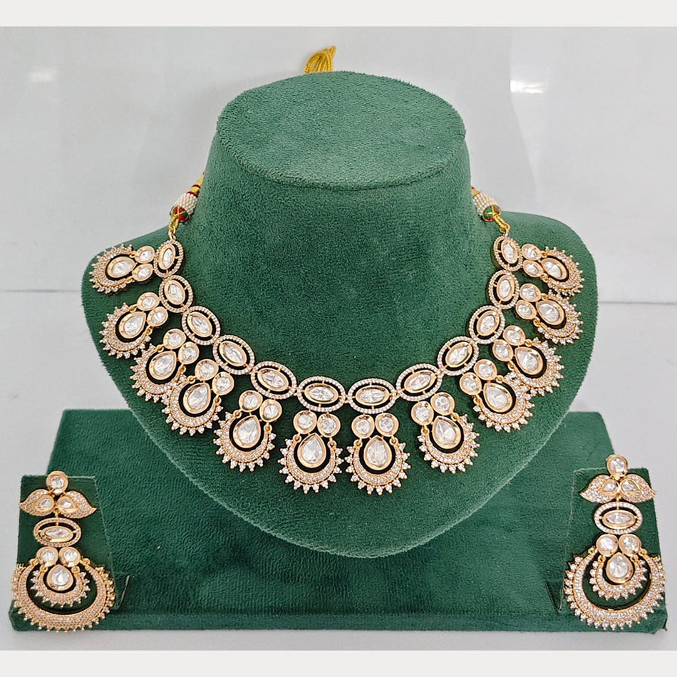 Kundan Choker Necklace in Gold Plated for Bridal | Bridal Jewellery India