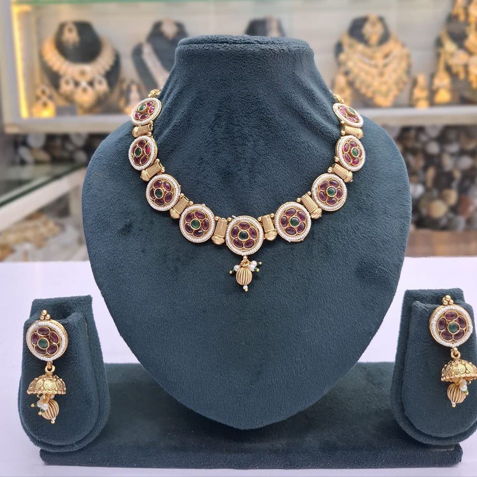 Pota Pearl Necklace in Gold Tone | Bridal Jewellery India