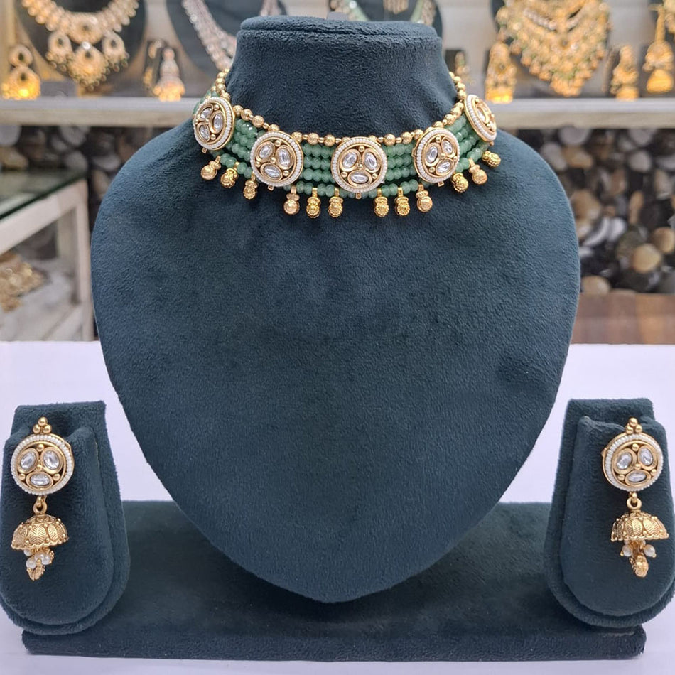 Pota Pearl Choker in Rose Gold Plated | Bridal Jewellery India