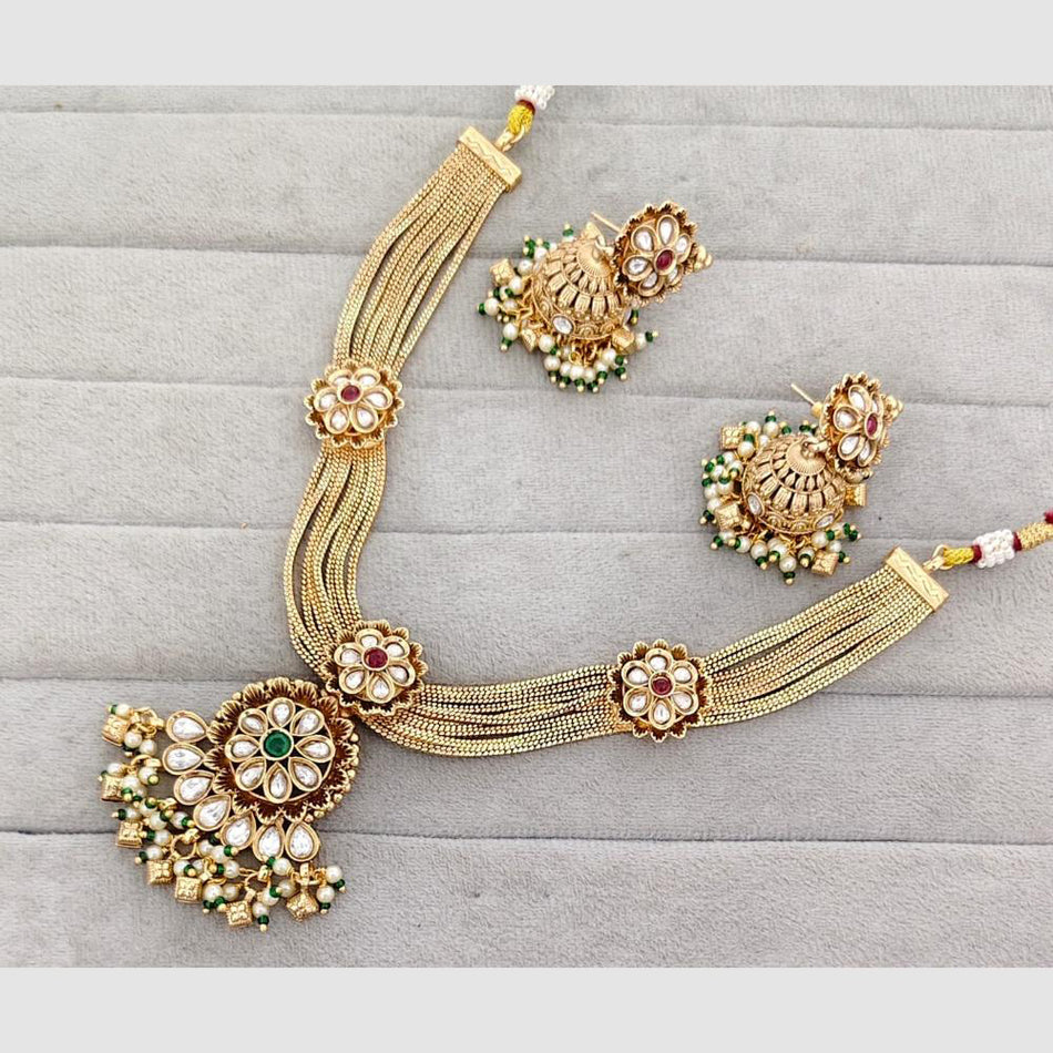 Glam Pota Stone Beads in Oxidised Silver
Designer Necklace | Bridal Jewellery India