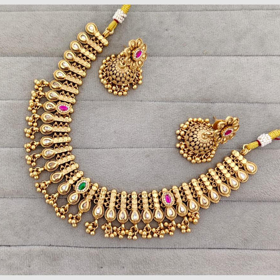 Rajwadi Traditional Necklace in Sterling Silver | Bridal Jewellery India