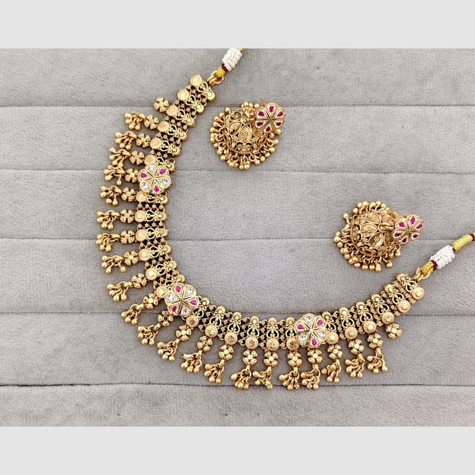 Meenakari Necklace in Sterling Silver | Bridal Jewellery India